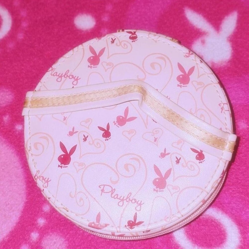 Playboy Bunny Playmate Faux Leather Jewelry Box With Mirror
